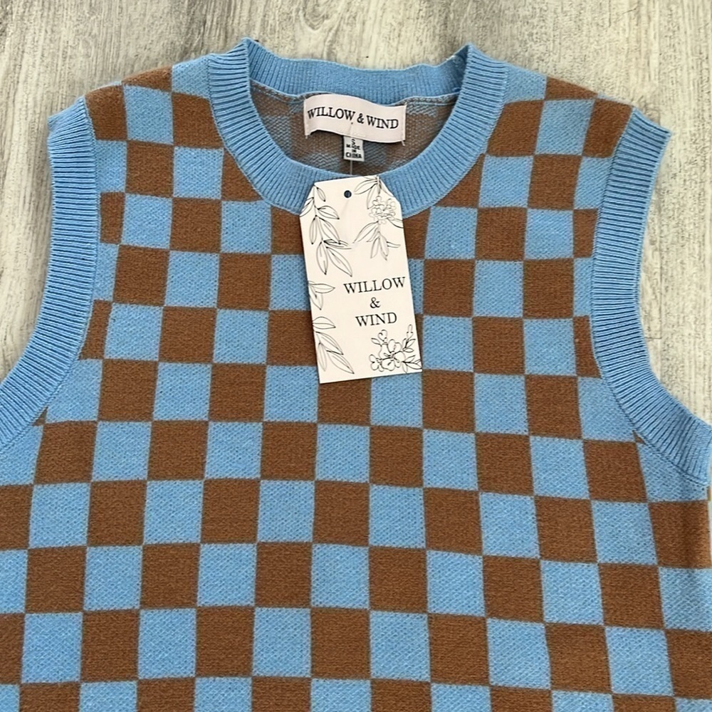 NWT checkered retro vibe knit dress - Picture 3 of 7